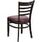 Flash Furniture Hercules Restaurant Chair, Wood Back, 17-1/4 in W 20" L 33-3/4" H XU-DGW0005LAD-WAL-BURV-GG - alternate 8