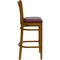 Flash Furniture Stool, Vert Slat Bck, Chrry Wd w/Burg Vny XU-DGW0008BARVRT-CHY-BURV-GG - alternate 3