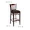 Flash Furniture Barstool, Vert Slact Back, Mah Wd, Blk Vny XU-DGW0008BARVRT-MAH-BLKV-GG - alternate 6