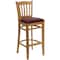 Flash Furniture Barstool, Natural Wood, Burgndy Vinyl Sea, Seat Height Range: 31" XU-DGW0008BARVRT-NAT-BURV-GG - alternate 4