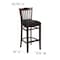 Flash Furniture Wood Brstool, Wal, Vrtcl Slat Bck, Blk Vny XU-DGW0008BARVRT-WAL-BLKV-GG - alternate 6