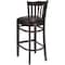 Flash Furniture Wood Brstool, Wal, Vrtcl Slat Bck, Blk Vny XU-DGW0008BARVRT-WAL-BLKV-GG - alternate 4