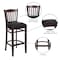 Flash Furniture Wood Brstool, Wal, Vrtcl Slat Bck, Blk Vny XU-DGW0008BARVRT-WAL-BLKV-GG - alternate 5