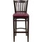 Flash Furniture Wood Barstool, Walnut, Vrtcl Slat Bck, Bur XU-DGW0008BARVRT-WAL-BURV-GG - alternate 5