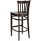 Flash Furniture Wood Barstool, Walnut, Vertical Slat Back XU-DGW0008BARVRT-WAL-GG - alternate 4