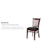 Flash Furniture Hercules Restaurant Chair, Wood Back, 17-1/2 in W 20-3/4" L 34-1/2" H, Vinyl Seat XU-DGW0008VRT-MAH-BLKV-GG - alternate 7