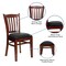 Flash Furniture Hercules Restaurant Chair, Wood Back, 17-1/2 in W 20-3/4" L 34-1/2" H, Vinyl Seat XU-DGW0008VRT-MAH-BLKV-GG - alternate 2