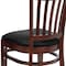 Flash Furniture Hercules Restaurant Chair, Wood Back, 17-1/2 in W 20-3/4" L 34-1/2" H, Vinyl Seat XU-DGW0008VRT-MAH-BLKV-GG - alternate 6