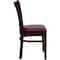 Flash Furniture Hercules Restaurant Chair, Wood Back, 17-1/2 in W 20-3/4" L 34-1/2" H, Vinyl Seat XU-DGW0008VRT-MAH-BURV-GG - alternate 3