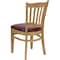 Flash Furniture Hercules Restaurant Chair, Wood Back, 17-1/2 in W 20-3/4" L 34-1/2" H XU-DGW0008VRT-NAT-BURV-GG - alternate 3