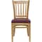 Flash Furniture Hercules Restaurant Chair, Wood Back, 17-1/2 in W 20-3/4" L 34-1/2" H XU-DGW0008VRT-NAT-BURV-GG - alternate 6