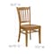 Flash Furniture Hercules Restaurant Chair, Wood Back, 17-1/2 in W 20-3/4" L 34-1/2" H XU-DGW0008VRT-NAT-GG - alternate 8