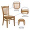 Flash Furniture Hercules Restaurant Chair, Wood Back, 17-1/2 in W 20-3/4" L 34-1/2" H XU-DGW0008VRT-NAT-GG - alternate 4