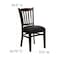 Flash Furniture Hercules Restaurant Chair, Wood Back, 17-1/2 in W 20-3/4" L 34-1/2" H XU-DGW0008VRT-WAL-BLKV-GG - alternate 4