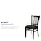 Flash Furniture Hercules Restaurant Chair, Wood Back, 17-1/2 in W 20-3/4" L 34-1/2" H XU-DGW0008VRT-WAL-BLKV-GG - alternate 6
