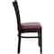 Flash Furniture Hercules Restaurant Chair, Wood Back, 17-1/2 in W 20-3/4" L 34-1/2" H XU-DGW0008VRT-WAL-BURV-GG - alternate 4