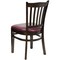 Flash Furniture Hercules Restaurant Chair, Wood Back, 17-1/2 in W 20-3/4" L 34-1/2" H XU-DGW0008VRT-WAL-BURV-GG - alternate 2