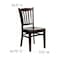 Flash Furniture Hercules Restaurant Chair, 17-1/2 in W 20-3/4" L 34-1/2" H, Fixed, Beech Wood Seat XU-DGW0008VRT-WAL-GG - alternate 5