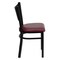 Flash Furniture Hercules Restaurant Chair, 17-1/4 in W 20" L 33-1/4" H XU-DG-60099-COF-BURV-GG - alternate 2