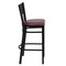 Flash Furniture Restaurant Stool, Grid Back, Burgundy Sea XU-DG-60116-GRD-BAR-BURV-GG - alternate 4