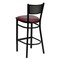 Flash Furniture Restaurant Stool, Grid Back, Burgundy Sea XU-DG-60116-GRD-BAR-BURV-GG - alternate 3