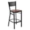 Flash Furniture Restaurant Stool, Grid Back, Cherry Seat XU-DG-60116-GRD-BAR-CHYW-GG - alternate 3