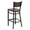 Flash Furniture Restaurant Stool, Grid Back, Cherry Seat XU-DG-60116-GRD-BAR-CHYW-GG - alternate 5