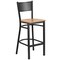 Flash Furniture Restaurant Stool, Grid Back, Natural Seat XU-DG-60116-GRD-BAR-NATW-GG - alternate 3