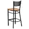 Flash Furniture Restaurant Stool, Grid Back, Natural Seat XU-DG-60116-GRD-BAR-NATW-GG - alternate 4