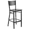 Flash Furniture Restaurant Stool, Grid Back, Walnut Seat XU-DG-60116-GRD-BAR-WALW-GG - alternate 2