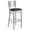 Flash Furniture Barstool, Slat Back, Silver w/Black Seat XU-DG-60402-BAR-BLKV-GG - alternate 9