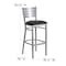 Flash Furniture Barstool, Slat Back, Silver w/Black Seat XU-DG-60402-BAR-BLKV-GG - alternate 5