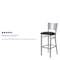 Flash Furniture Barstool, Slat Back, Silver w/Black Seat XU-DG-60402-BAR-BLKV-GG - alternate 2