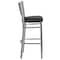 Flash Furniture Barstool, Slat Back, Silver w/Black Seat XU-DG-60402-BAR-BLKV-GG - alternate 3