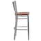 Flash Furniture Barstool, Slat Back, Silver w/Cherry Seat XU-DG-60402-BAR-CHYW-GG - alternate 3