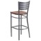 Flash Furniture Barstool, Slat Back, Silver w/Cherry Seat XU-DG-60402-BAR-CHYW-GG - alternate 5
