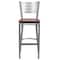 Flash Furniture Barstool, Slat Back, Silver w/Cherry Seat XU-DG-60402-BAR-CHYW-GG - alternate 2