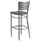 Flash Furniture Barstool, Slat Back, Slvr w/Mahogany Seat XU-DG-60402-BAR-MAHW-GG - alternate 3