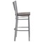 Flash Furniture Barstool, Slat Back, Silver w/Walnut Seat XU-DG-60402-BAR-WALW-GG - alternate 4