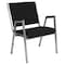 Flash Furniture Contemporary Chair Hercules Baritrc Chair, Slvr Frm, Blk Fbrc, Fixed Arms, 18" Height, Fabric XU-DG-60443-670-1-BK-GG - alternate 2