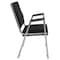 Flash Furniture Contemporary Chair Hercules Baritrc Chair, Slvr Frm, Blk Fbrc, Fixed Arms, 18" Height, Fabric XU-DG-60443-670-1-BK-GG - alternate 3