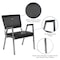 Flash Furniture Contemporary Chair Hercules Bariatric Armchair, Black Vinyl, Fixed Arms, 18" Height, Vinyl XU-DG-60443-670-2-BV-GG - alternate 4