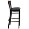 Flash Furniture Stool, 4 Sqr Back, Blk/Mahogany, Blk Seat XU-DG-60515-MAH-BAR-BLKV-GG - alternate 3