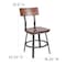 Flash Furniture Flint Restaurant Chair, Gray Back, 16-1/4 in W 22-1/4" L 33-1/2" H XU-DG-60582-GG - alternate 4