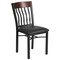 Flash Furniture Eclipse Restaurant Chair, 17 in W 24-1/2" L 35-3/4" H XU-DG-60618-WAL-BLKV-GG - alternate 6