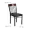 Flash Furniture Eclipse Restaurant Chair, 17 in W 24-1/2" L 35-3/4" H XU-DG-60618-WAL-BLKV-GG - alternate 7