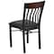 Flash Furniture Eclipse Restaurant Chair, 17 in W 24-1/2" L 35-3/4" H XU-DG-60618-WAL-BLKV-GG - alternate 3