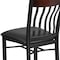Flash Furniture Eclipse Restaurant Chair, 17 in W 24-1/2" L 35-3/4" H XU-DG-60618-WAL-BLKV-GG - alternate 10