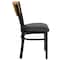 Flash Furniture Hercules Restaurant Chair, 16-1/4 in W 21-1/2" L 32-3/4" H, Vinyl Seat XU-DG-6F2B-CIR-BLKV-GG - alternate 3