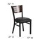 Flash Furniture Hercules Restaurant Chair, Black Back, 17 in W 21" L 32" H XU-DG-6G5B-WAL-BLKV-GG - alternate 7